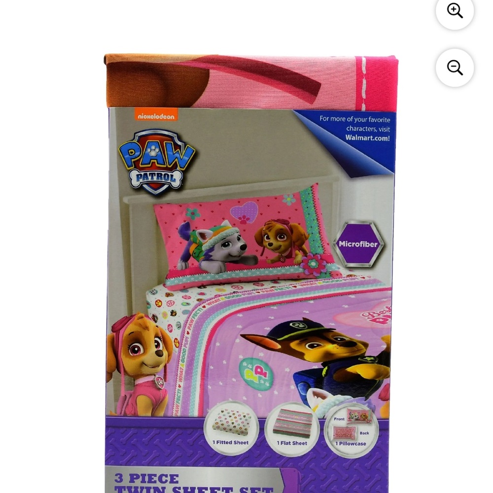 Paw Patrol Pink and Purple Twin Sheet Set